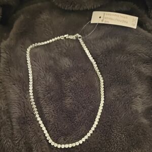 Madewell Silver Crystal Necklace